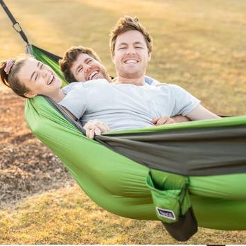 Forest Green gerecyclede hangmat incl. riemen