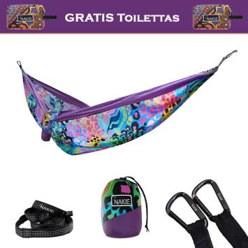 Kasey Rainbow gerecyclede hangmat incl. riemen | GRATIS toilettas