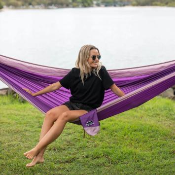 Mulberry Purple gerecyclede hangmat incl. riemen