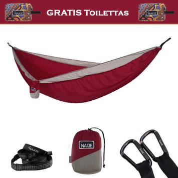 Merlot Red gerecyclede hangmat incl. riemen | GRATIS toilettas