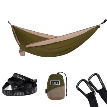 Olive Green gerecyclede hangmat incl. riemen