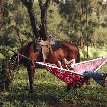 Ringers Western gerecyclede hangmat incl. riemen