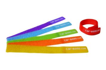 Bagage label set klittenband, 6 st.